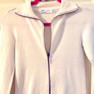 Zara zip up cardigan sweater